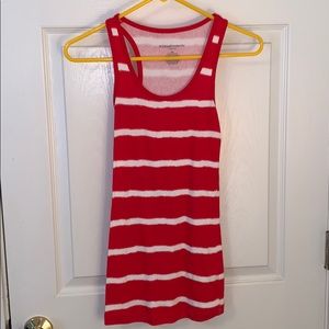 Comfy Red and White Striped Tank Top